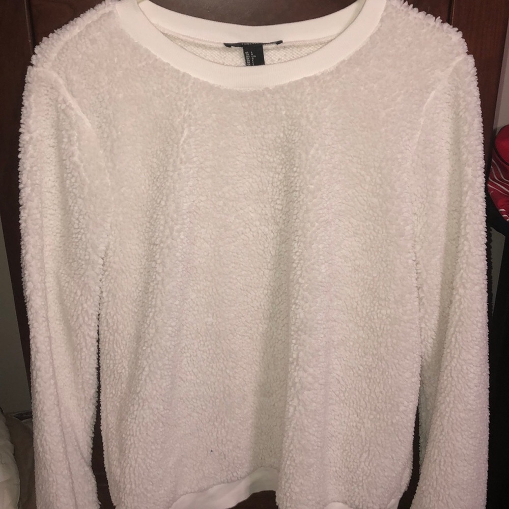 Fluffy long sleeve sweater